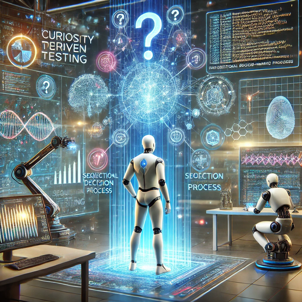 Curiosity-Driven Testing for Sequential Decision-Making Process